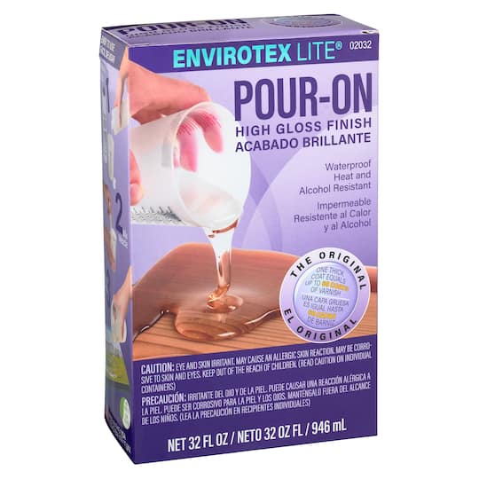 8 Pack: EnviroTex Lite® Pour-On High Gloss Finish, 32oz.